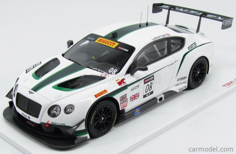 Truescale Bentley Continental V8 Gt3 Team Dyson Racing N 8 3rd Sonoma Gp Grand Prix 2014 B.leitzinger 1:18 Biela