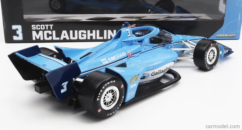 Greenlight Chevrolet Team Penske N 3 1:18, světle modrá