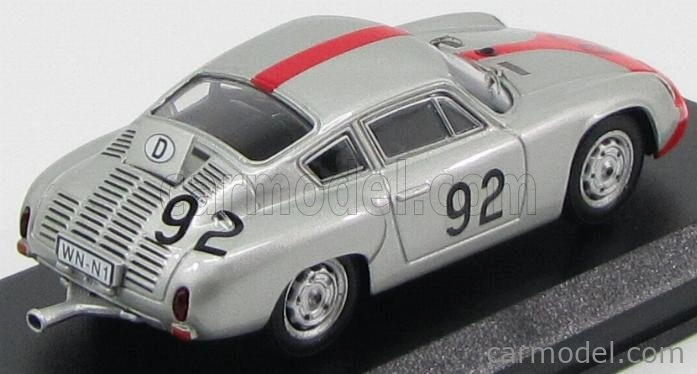 Najlepší model Porsche 356 Carrera Abarth Abarth Gtl N 92 6th Assoluto - Víťaz kategórie Gran Turismo Targa Florio 1961 P-e.strahle - A.pucci 1:43 Silver Red
