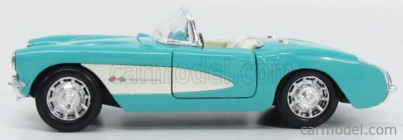 Maisto Chevrolet Corvette Spider 2-door 1957 1:24 tyrkysovo-biela