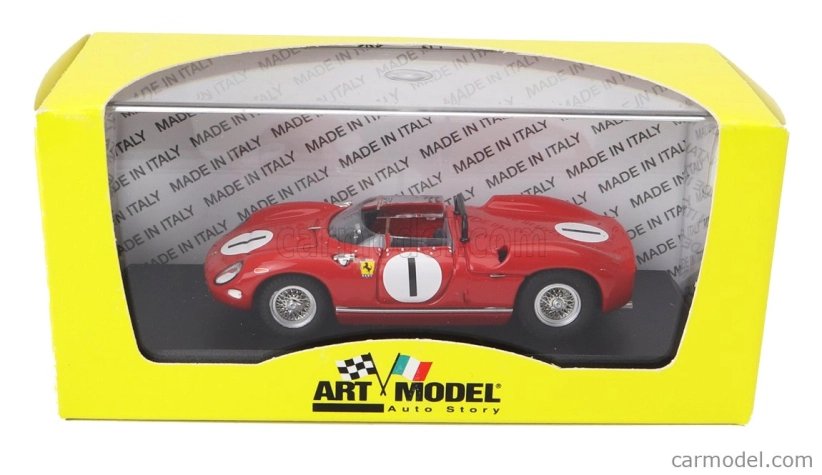 Art-model Ferrari 250p Spider N 1 Bridgehampton 1963 P.rodriguez 1:43 Červená