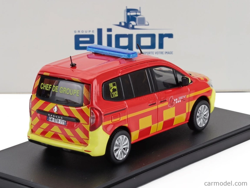 Eligor Renault Kangoo Sdis 87 Sapeurs Pompiers 2020 1:43 Červená Žlutá