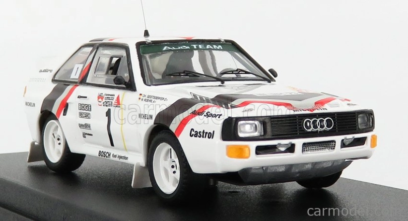Trofeu Audi Quattro Sport N 1 Winner Rally Stadte 1984 - Štart Pretek Verzia W.rohrl - C.geistdorfer 1:43 Biela