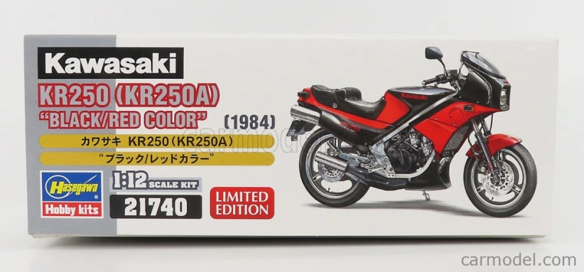Hasegawa Kawasaki Kr250 Motorcycle 1984 1:12 /