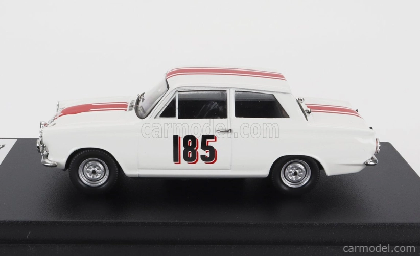 Trofeu Ford england Cortina Gt N 185 Rally Montecarlo 1964 J.manussis - J.uren 1:43 Biela červená