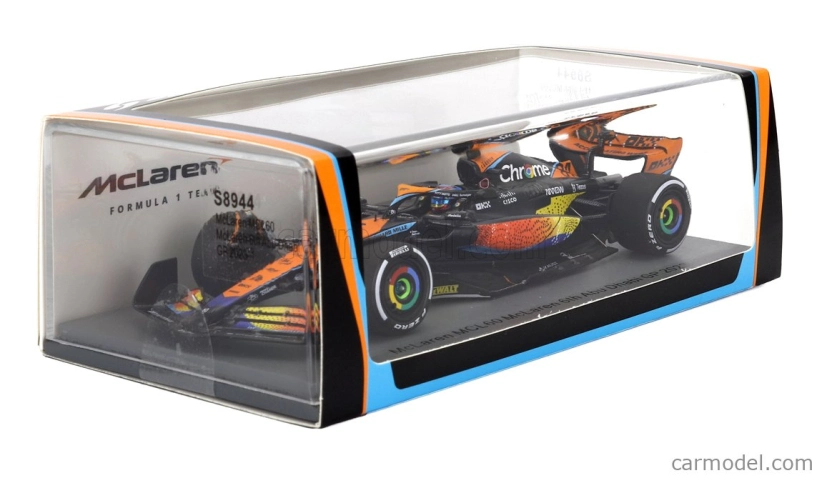 Spark-model Mclaren F1 Mcl60 Team Mclaren N 81 6th Abu Dhabi Gp 2023 Oscar Piastri 1:43 Orange Blue Black