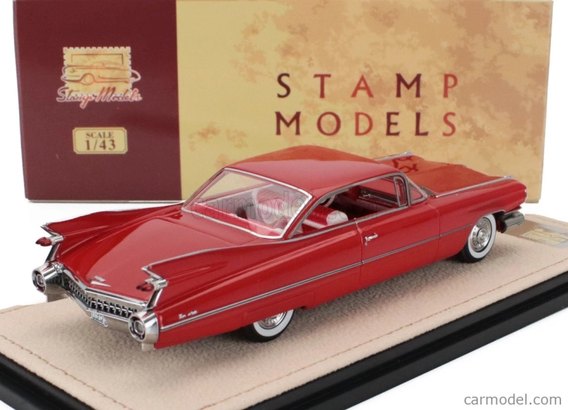 Stamp-models Cadillac Coupe De Ville 1959 1:43 Rosso Pastello - Červená
