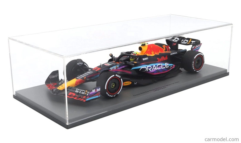Spark-model Red bull F1  Rb19 Team Oracle Red Bull Racing N 11 2nd Miami Gp 2023 Sergio Perez 1:18 Matt Blue