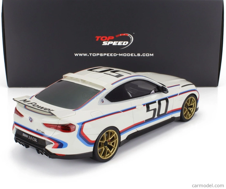 Truescale BMW 3.0 Csl Coupe Team Bmw Motorsport N 50 Jahre M Power 2022 1:18 Biela