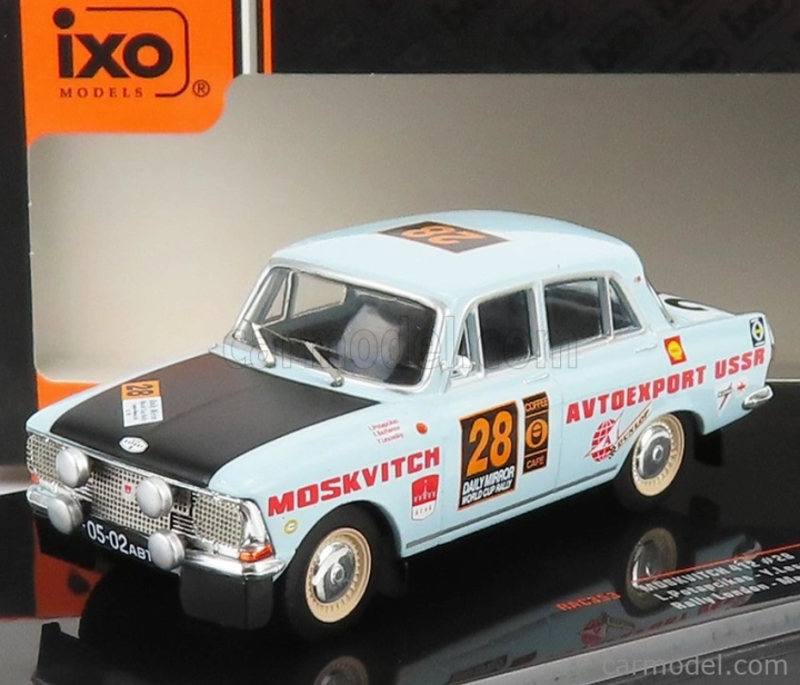 Ixo-models Moskvitch 412 N 28 Rally London - Mexico 1970 1:43, světle modrá