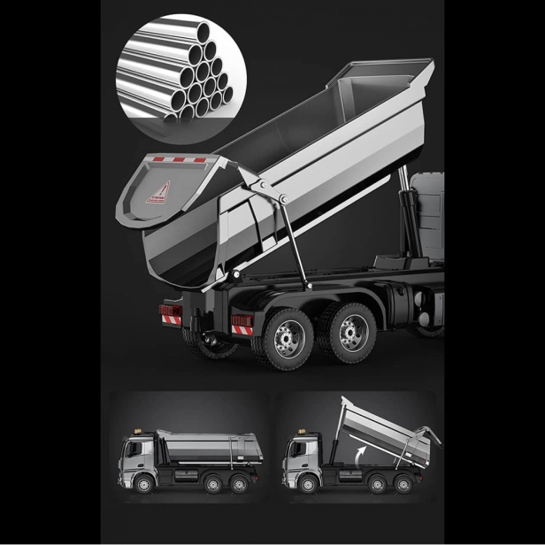 RC celokovový sklápěč S-idee Mercedes-Benz Arocs, šedá