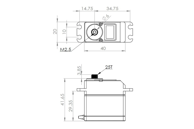 HBL950 (0,09s/60°, 18,2 kg.cm)