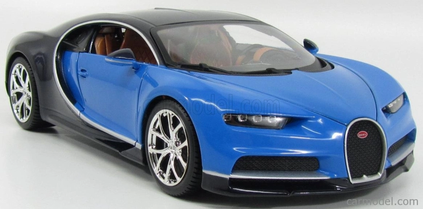 Bburago Plus Bugatti Chiron 1:18 modrá