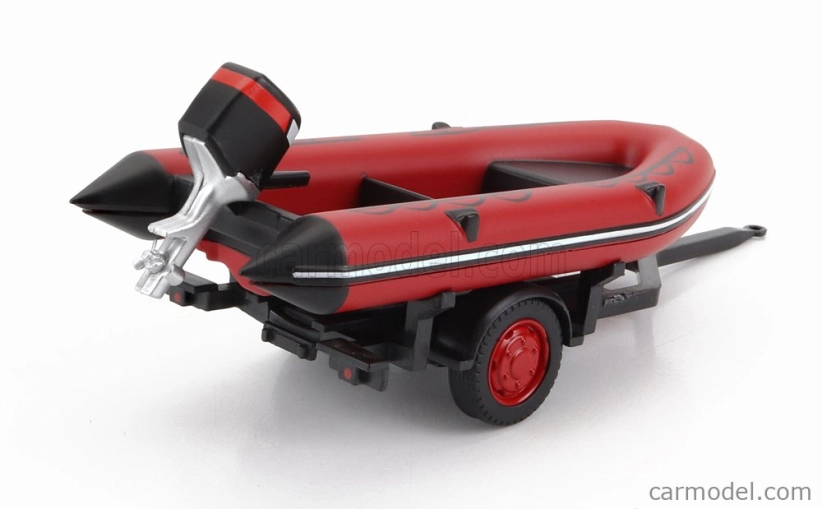 Edicola Accessories Trailer White Boat - Fire Engine - Vigili Del Fuoco - Feuerwehr 1:43