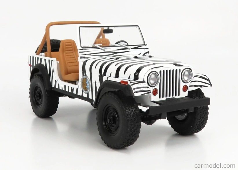 Greenlight Jeep Cj-7 Open 1976 - When Nature Calls - Ace Ventura - Movie 1995 1:18 Černá Bílá
