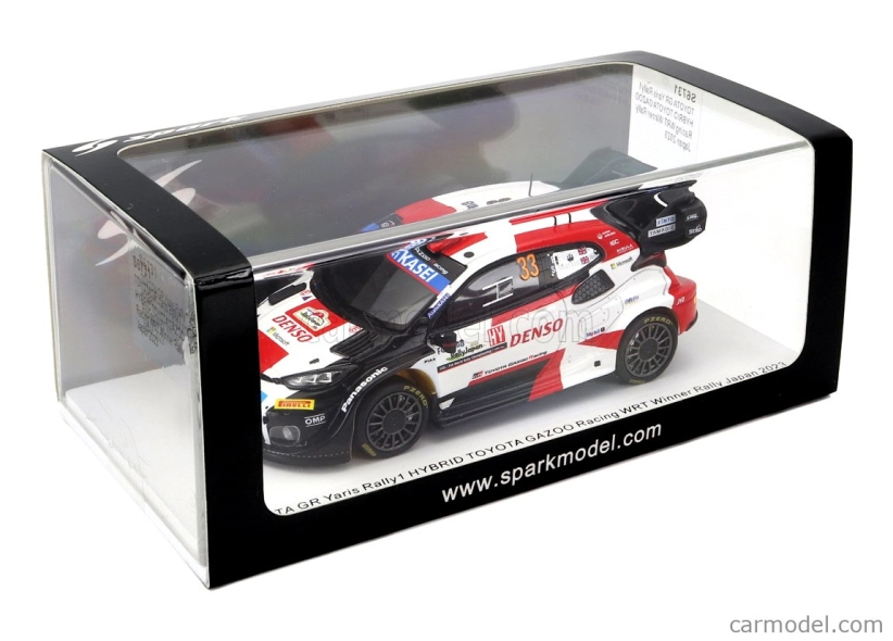Spark-model Toyota Yaris Gr Hybrid Rally1 Team Toyota Gazoo Racing Wrt N 33 Winner Rally Japan 2023 Elfyn Evans - Scott Martin 1:43 Biela červená čierna