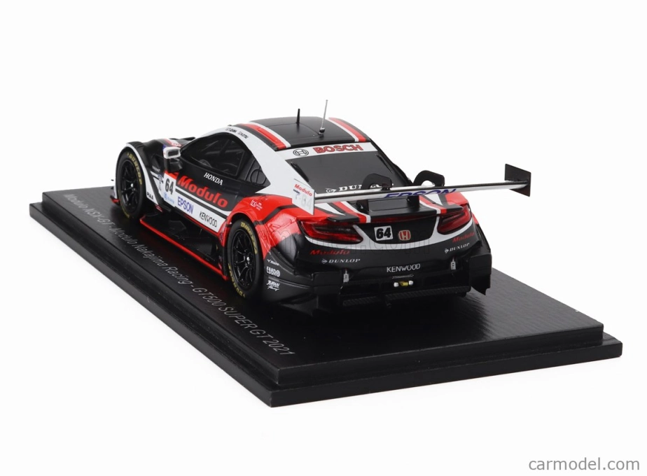 Spark-model Honda Nsx-gt Team Modulo Nakajima Racing N 64 Gt500 Trieda Super Gt 2021 Takuya Izawa - Hiroki Otsu 1:43 čierna biela červená