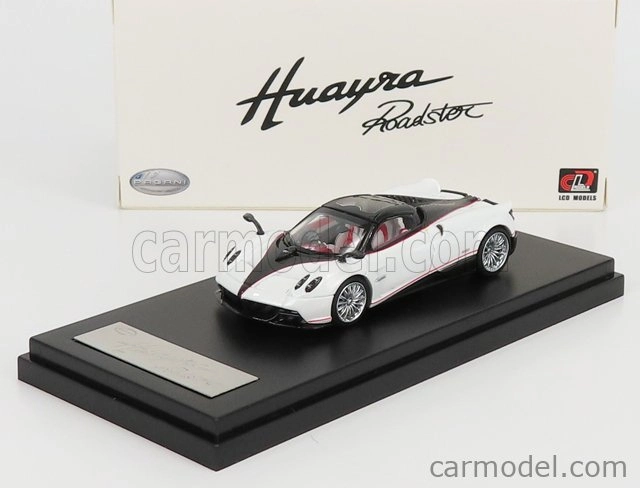 Lcd-model Pagani Huayra Roadster 2018 1:64 Bílá Perla