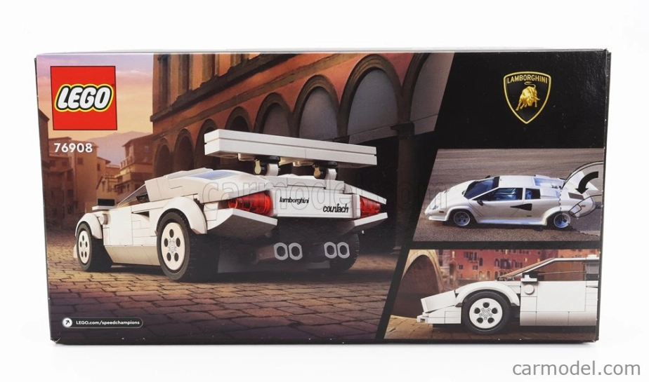 Lego Lamborghini Lego Speed Champion - Countach 5000 1988 - 262 Pezzi - 262 dielikov biela