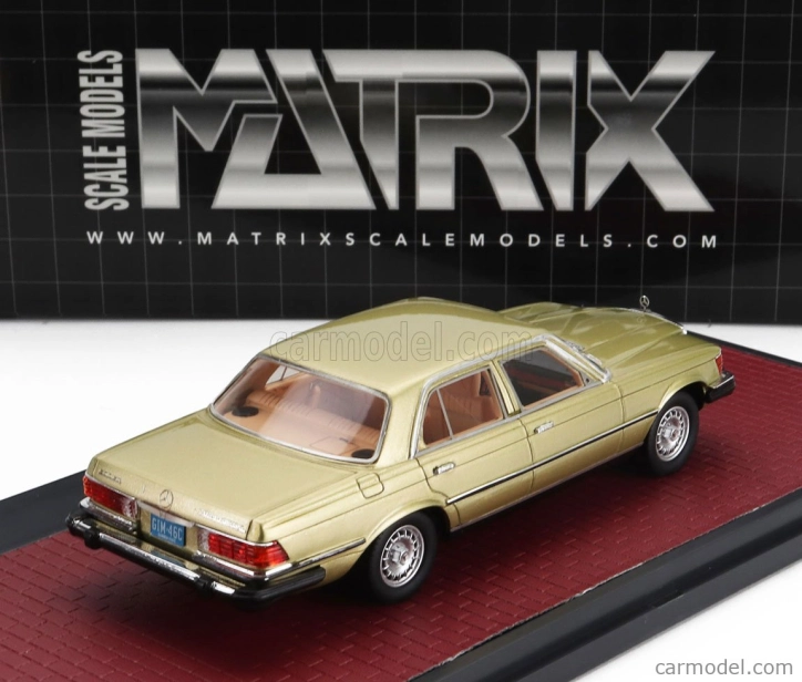 Matrix scale models Mercedes benz S-class 300sd Turbodiesel (w116) Usa Version 1977 1:43 Gold Met