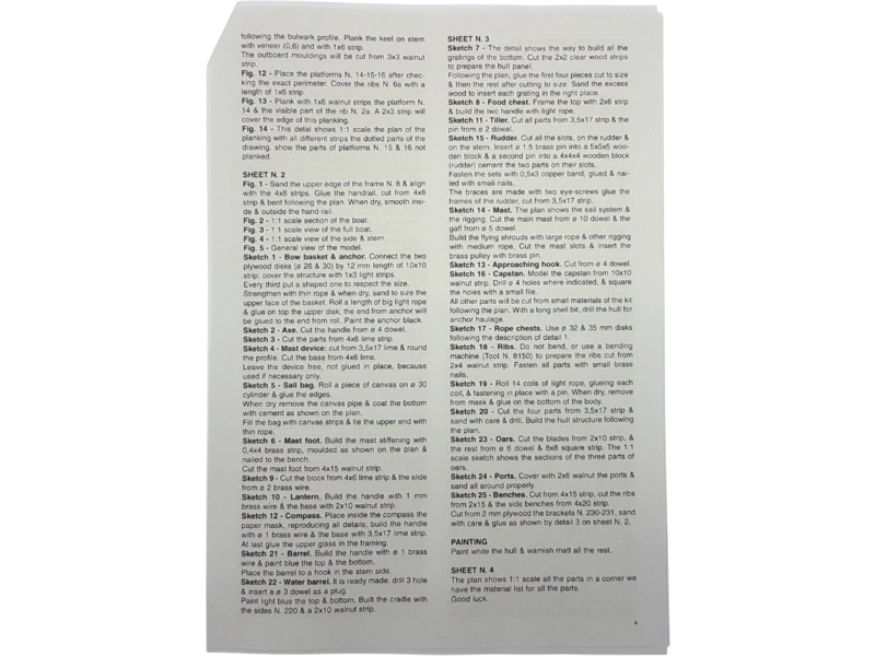 Mantua Model Victory šalupa 1:16 kit