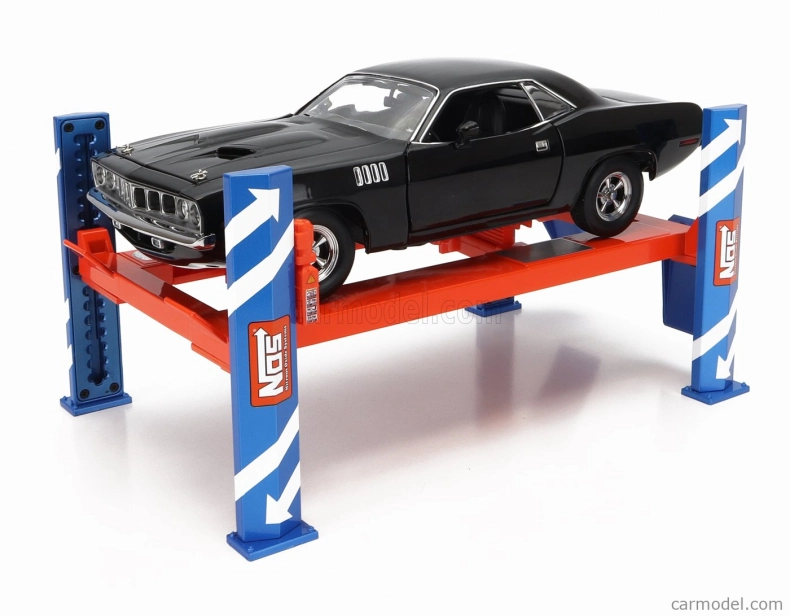 Greenlight Accessories Nos Čtyřsloupový zvedák 1:18, oranžová