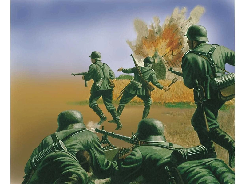 Airfix figurky - WWII německá pěchota (1:72)