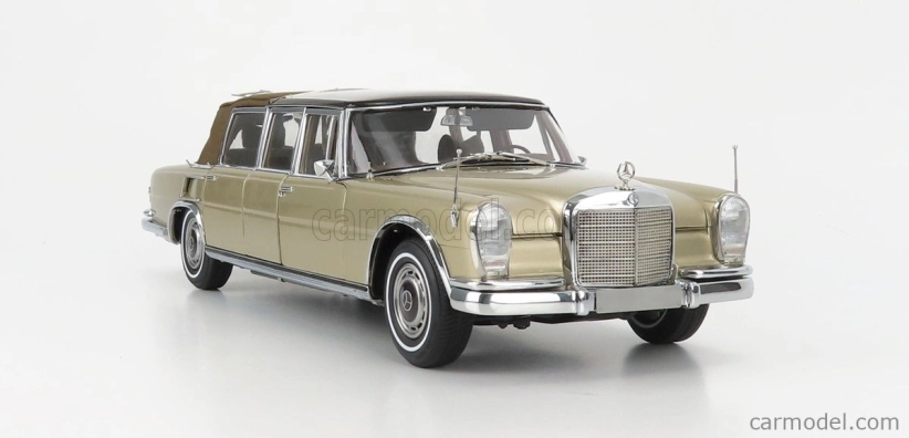 Cmc Mercedes benz S-class 600 Pullman (w100) Landaulet Soft-top Semiconvertible 1972 1:18 Gold Met
