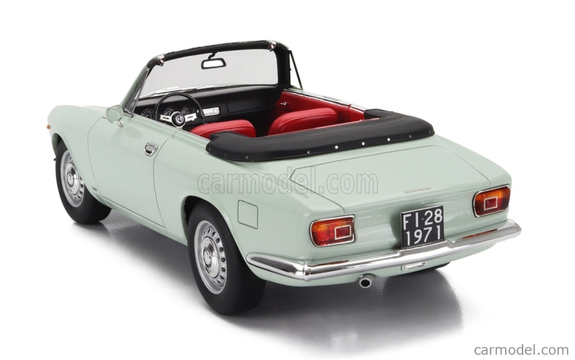 Mitica Alfa romeo Giulia 1600 Gtc Cabriolet Otvorený 1964 - Interiér Červená 1:18 Azzurro Spazio - Svetlomodrá