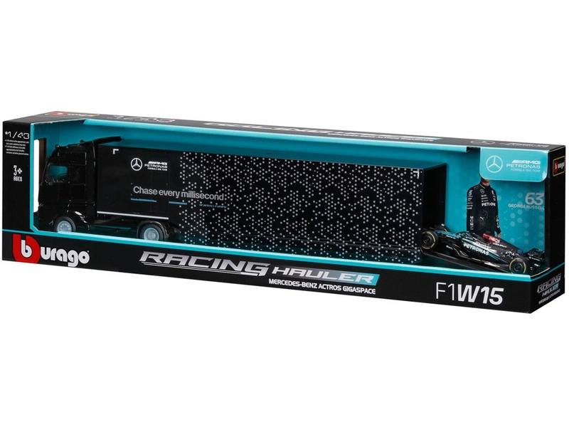 Bburago Mercedes-AMG Petronas W15 (2024) 1:43 #63 Russell, ťahač