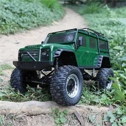 RC crawler Double E Defender, zelená + náhradné batérie