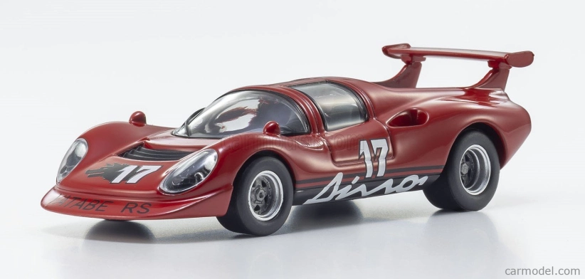 Kyosho Ferrari Dino 206 N 17 Racing 1967 - The Circuit Wolf - Yatabe Rs - By Satoshi Ikezawa - Manga Movie 1:64 Red