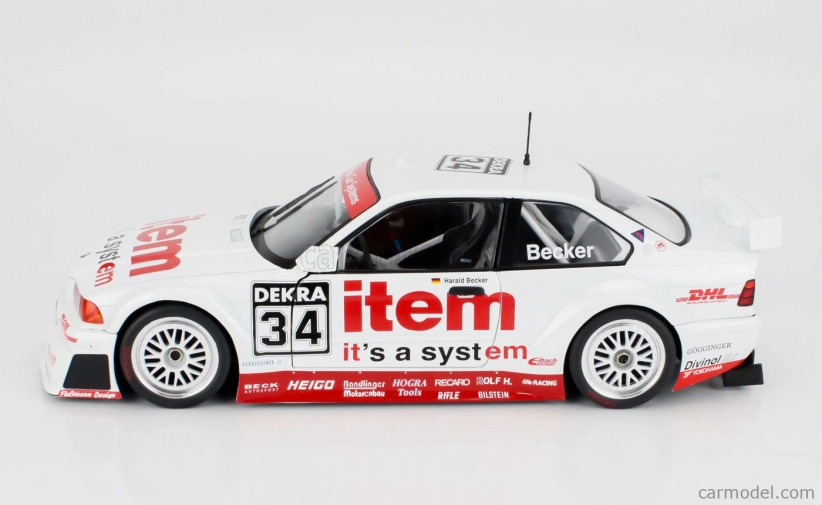 Werk83 BMW radu 3 325i Coupe (e36) Team Ws-dhl N 34 Dtm Sezóna 1994 Harald Becker 1:18 Biela červená