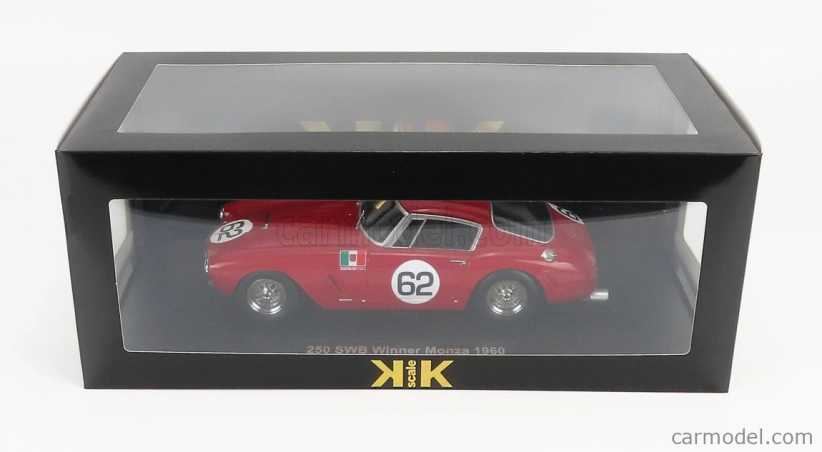 Kk-scale Ferrari 250gt Swb Coupe N 62 Winner Monza 1960 C.m.abate 1:18 Red