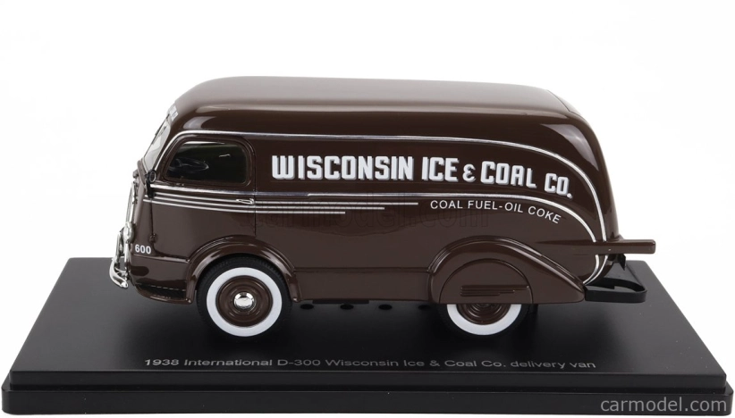 Esval model International D-300 N 600 Van Wisconsin Ice & Coal Co. 1938 - Uhoľné palivo - olejový koks 1:43 Hnedá