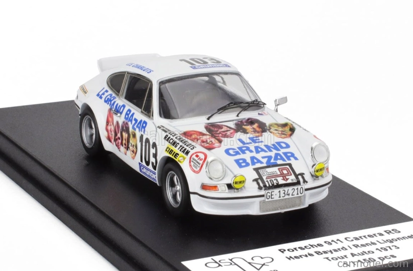 Trofeu Porsche 911 Carrera Rs Coupe N 103 Tour Auto 1973 Herve Bayard - Rene Ligonnet 1:43 Bílá