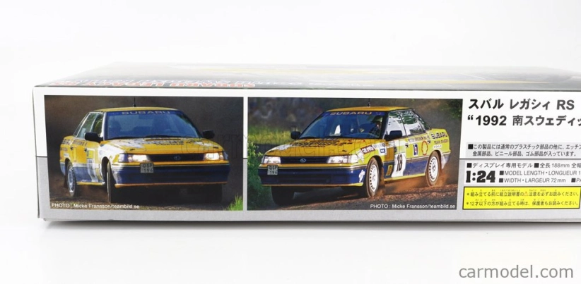 Hasegawa Subaru Legacy Rs N 18 Rally Sweden 1992 R.ericsson - O.carlsson 1:24 /