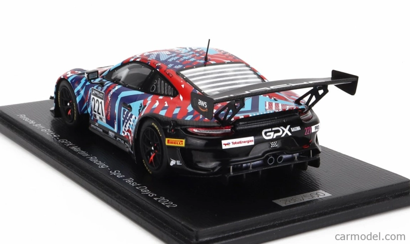 Spark-model Porsche 911 991-2 Gt3 R Team Gpx Martini Racing N 221 Test Days 24h Spa 2022 R.lietz - M.christensen - K.estre 1:43 Různé