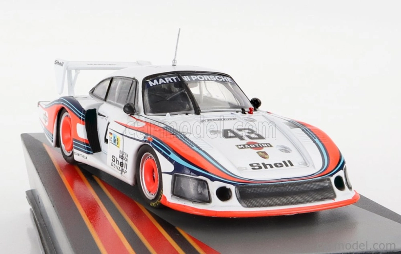 Edicola Porsche 935/78 3.2l Twin Turbo Moby Dick Team Martini Racing Porsche System N 43 24h Le Mans 1978 Rolf Stommelen - Manfred Schurti 1:43 Biela modrá červená