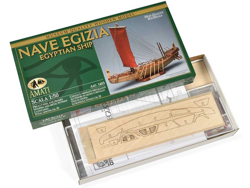 AMATI Navae Egizia egyptská loď 1:50 kit