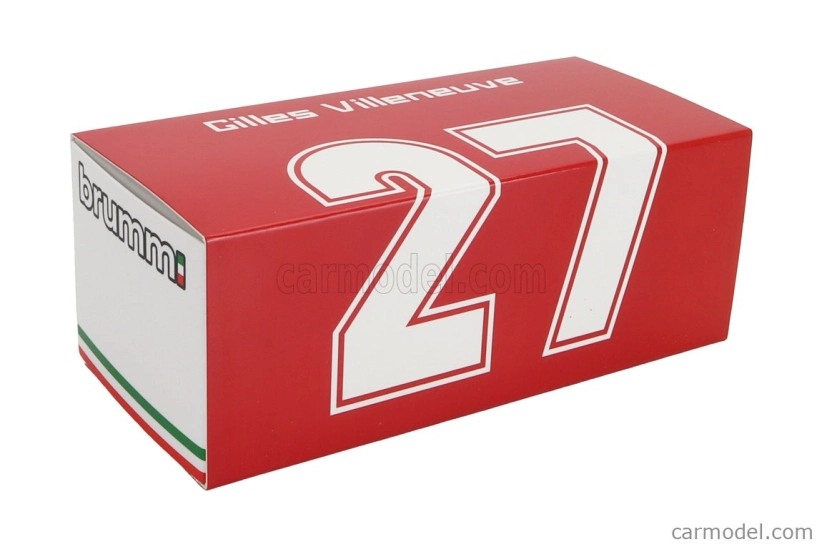 Brumm Ferrari F1 126c2 N 27 Brazilian Gp 1982 Gilles Villeneuve - With Driver Figure 1:43 Red