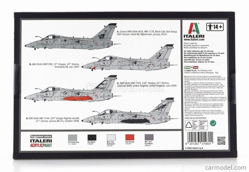 Vojenské lietadlo Italeri Embraer Amx Ghibli 1985 1:72 /