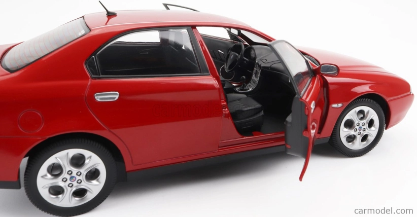 Mitica-diecast Alfa romeo 166 3.0 V6 1998 - Black Interior 1:18 Rosso Alfa Red