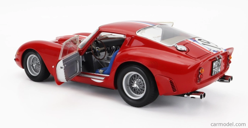 Kyosho Ferrari 250 Gto 3.0l V12 Coupe Team Pierre Noblet N 19 1:18, červená