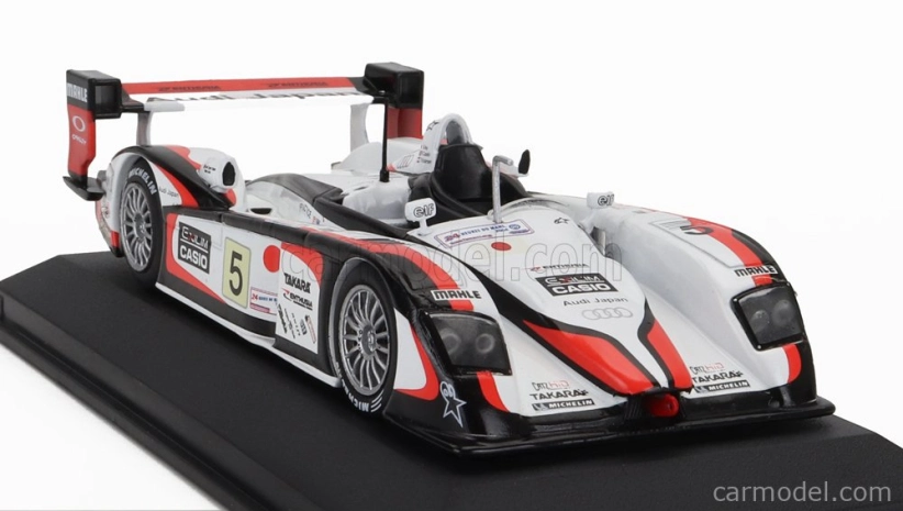 Edicola Audi R8 3.6l Turbo V8 Team Goh Audi Sport Japan N 5 Víťaz 24h Le Mans 2004 T.kristensen - S.ara - R.capello 1:43 Biela červená
