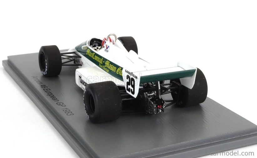 Spark-model Arrows F1  A6 N 29 European Gp 1983 M.surer 1:43 Bílá Zelená