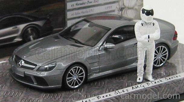 Minichamps Mercedes Benz Sl65 Amg (r230) V12 Biturbo - Čierna séria 2009 - Top Gear Whit Figures 1:43 Grey Met