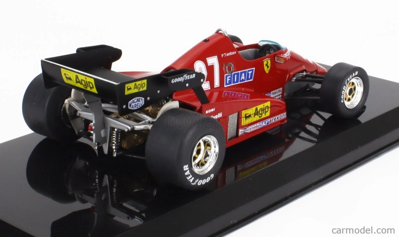 Edicola Ferrari F1 126 C2b N 27 Season 1983 Patrick Tambay - Con Vetrina - With Showcase 1:24 Red