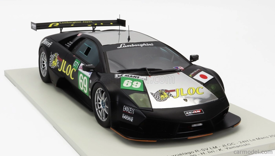 Spark-model Lamborghini Murcielago Lp670 R-sv 6.5l V12 Team Jloc N 69 24h Le Mans 2010 A.yogo - H.iiri - K.yamanishi 1:18 Black White