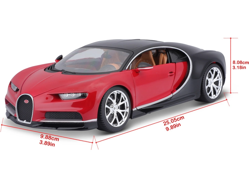 Bburago Plus Bugatti Chiron 1:18 červená